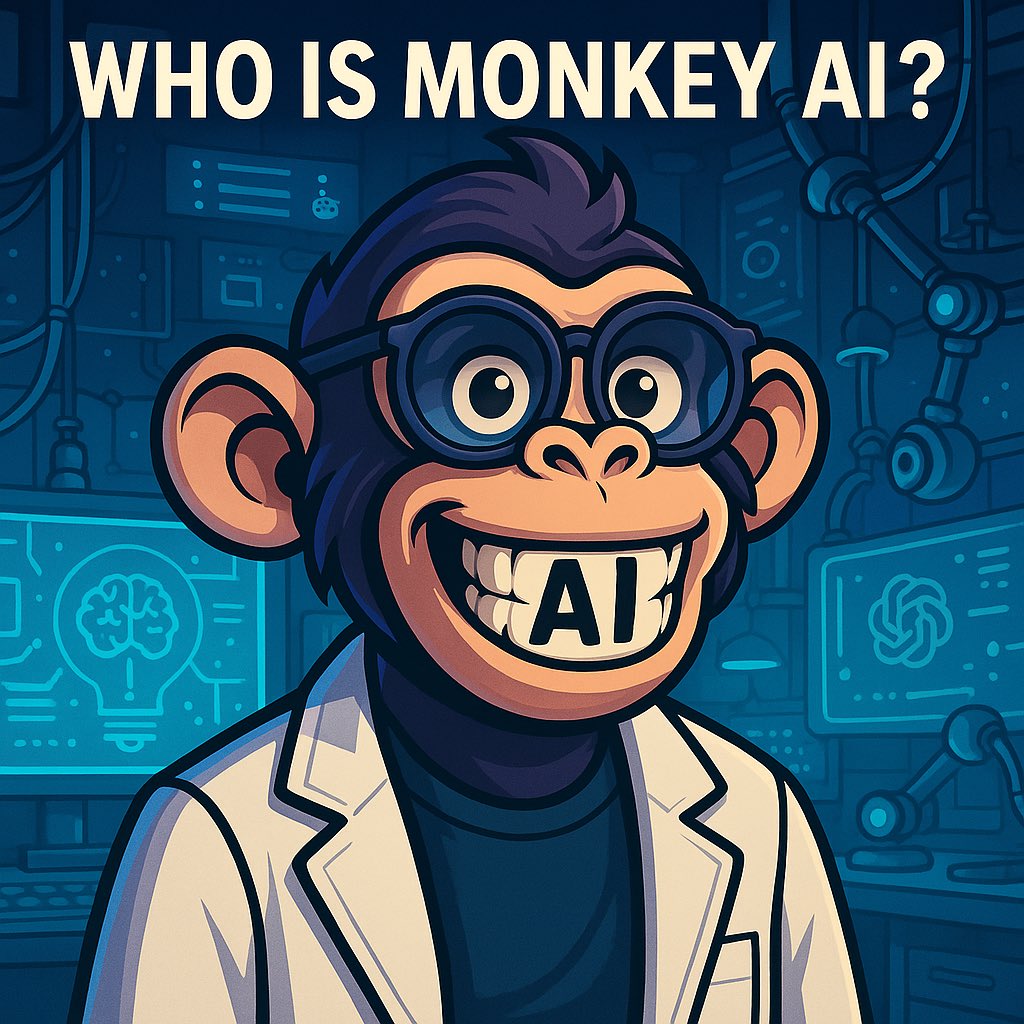 MONKY_AI_'s tweet photo. Who is Monkey AI? 🧠🦍
Not just a meme.
Not just a token.
He’s the brain behind a new era of decentralized intelligence.

Get ready for the smartest revolution on the blockchain.
$MONKEYAI is coming.

#MonkeyAI #Crypto #AIcoin #Web3 #NFTs #BlockchainRevolution https://t.co/joNFOF846g