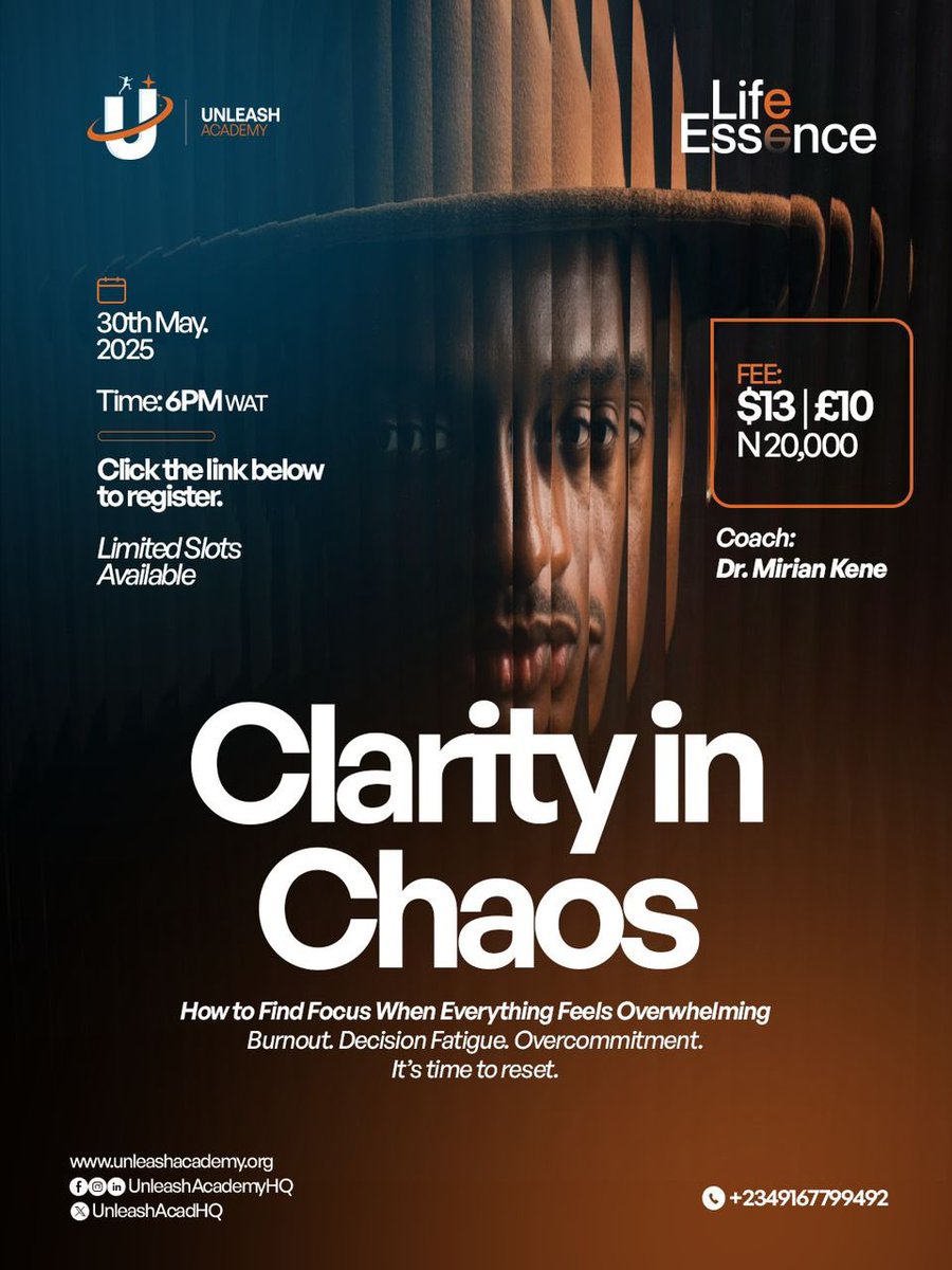 UnleashAcadHQ's tweet image. USD/GBP: bit.ly/Unleashyourcla…

It’s not about doing more.
It’s about thinking clearer.

#MentalHealth #ClarityInChaos #NeuroscienceTools #UnleashYourFocus #OverwhelmToOrder #LifeEssence