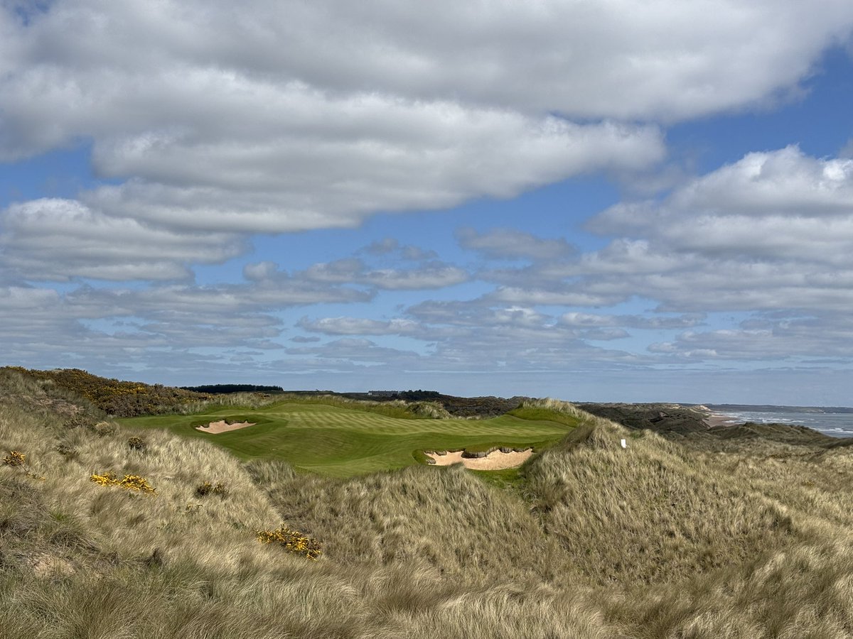 Trump Aberdeen II… it’s very good. The original course (the Old) is clearly dramatic but I’m not sure the absolute most was extracted from the site. The New definitely does that. Half inland/wetland, half seaside, there’s tonnes
of variety as well as (as you can see) aesthetics.