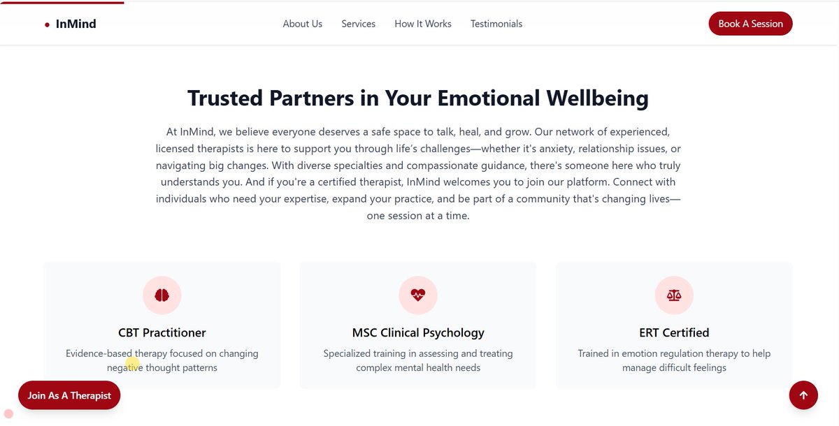 Keshad3M's tweet photo. Encouraging the first step towards emotional well-being. Finalizing the InMind landing page design.🥰
#WebDesign #LandingPage #InProgress #UIUX #MentalWellness #OnlineTherapy #EmotionalWellbeing #InMind #DesignProgress https://t.co/QmnbWQkRl4