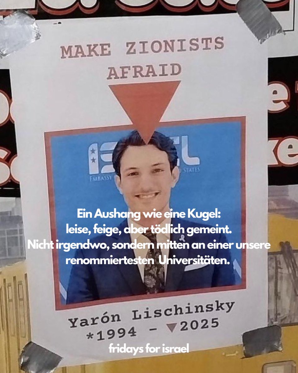 Deutsche Elite-Universitäten im Jahr 2025. 
In Sichtweite des Ortes, an dem einst jüdische Bücher brannten, hängen heute Aufrufe zum Mord an Juden.