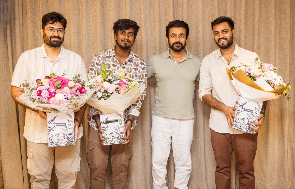 Million Dollar Studios (@millionoffl) on Twitter photo Overwhelmed by the love pouring in for our #TouristFamily !!
This one’s truly special ✨
Grateful to favourite <a href="/Suriya_offl/">Suriya Sivakumar</a> sir for watching the film and sharing such heartfelt words ❤️
Your thoughtful insights reflect a deep, genuine love for cinema, thank you..
Written & Overwhelmed by the love pouring in for our #TouristFamily !!
This one’s truly special ✨
Grateful to favourite <a href="/Suriya_offl/">Suriya Sivakumar</a> sir for watching the film and sharing such heartfelt words ❤️
Your thoughtful insights reflect a deep, genuine love for cinema, thank you..
Written &