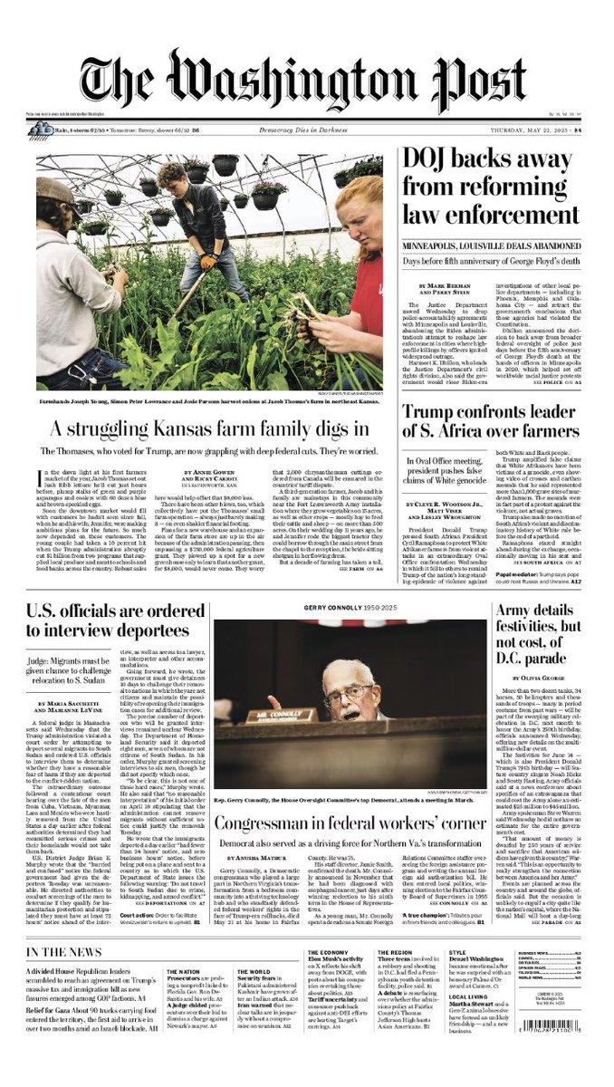 So many catastrophes, so little space.
Yesterday, SCOTUS signalled that it will likely reverse 90 years of precedent, ending the independence of independent agencies, like NLRB &amp; FTC, giving Trump still more power to abuse. Didn't make the front pages. 
supremecourt.gov/opinions/24pdf…