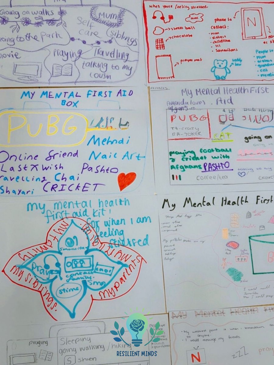 ChilternTSH's tweet photo. This week, our student advisory group at @Challney_Girls worked on creating a “mental health first aid box”, exploring themes around protective factors🙌 https://t.co/9AHMcamjAW