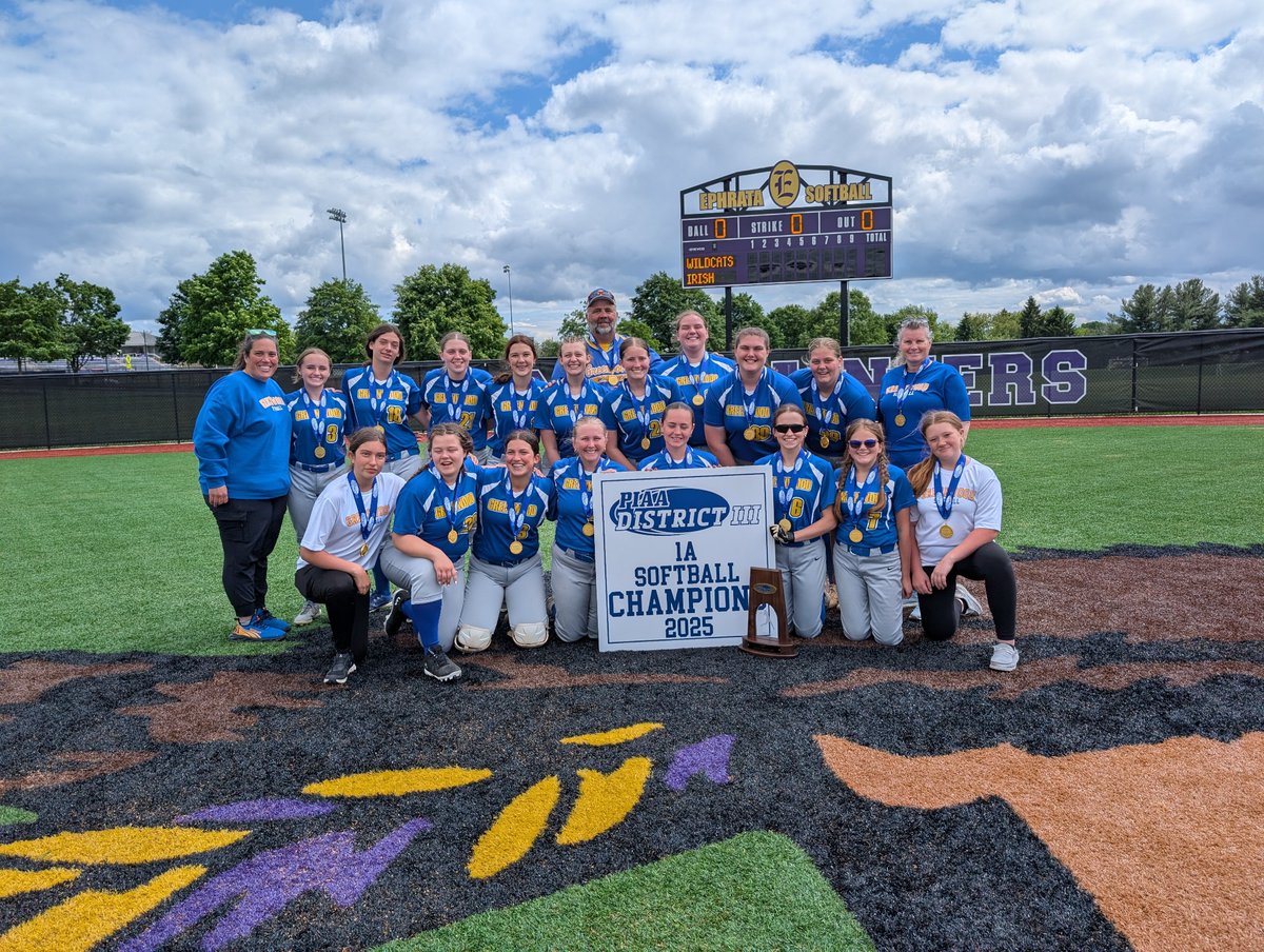 PIAA District III Class 1A softball champions are Greenwood, which defeated York Catholic 14-2
