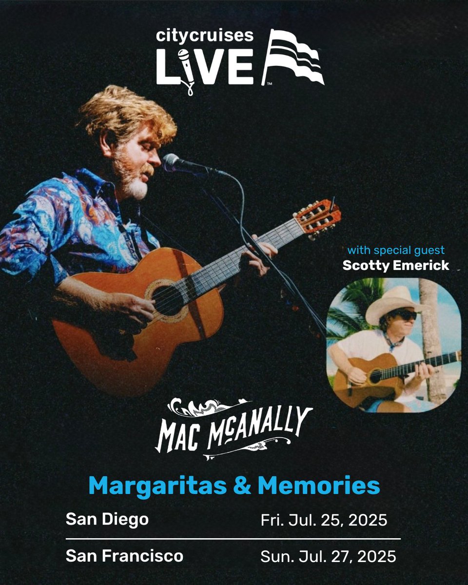 Scotty Emerick (@scottyemerick) on Twitter photo JUST ANNOUNCED! Catch Scotty Emerick in California on City Cruises this July with <a href="/macmcanally/">Mac McAnally</a>.
Get your tickets now at Scottyemerick.com/#tour JUST ANNOUNCED! Catch Scotty Emerick in California on City Cruises this July with <a href="/macmcanally/">Mac McAnally</a>.
Get your tickets now at Scottyemerick.com/#tour