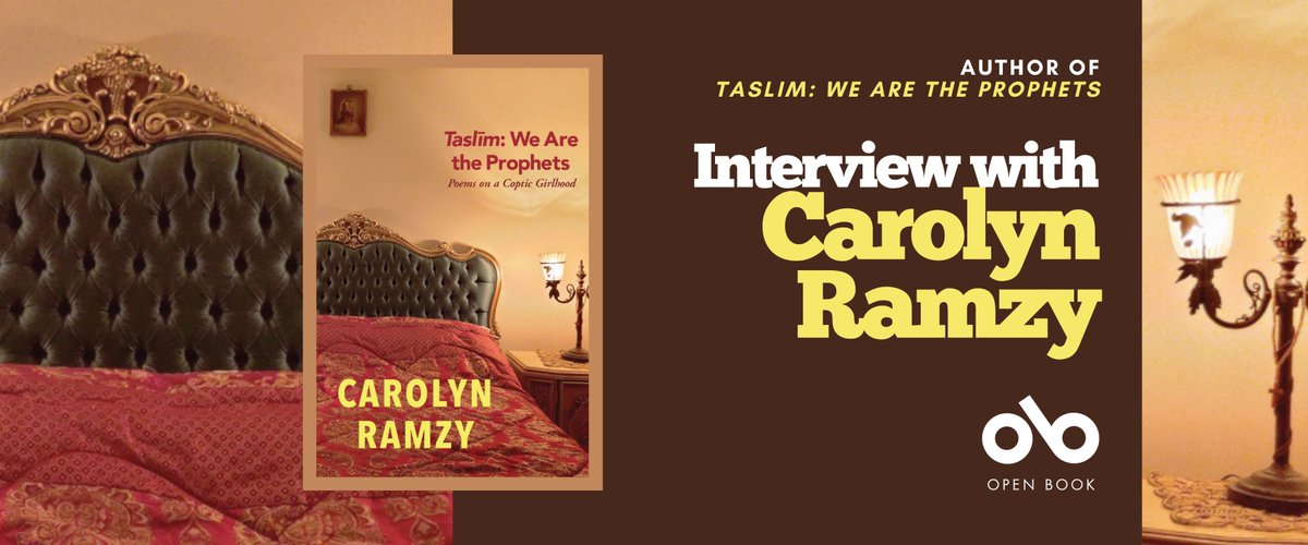 Carolyn Ramzy shares profound poetry about a Coptic girlhood in TASLIM: WE ARE THE PROPHETS (@MawenziHouse). Check out this Line &amp; Lyric interview with the author right here!
#AmReading #Poetry #Lyric #BookTwt
open-book.ca/News/Carolyn-R…