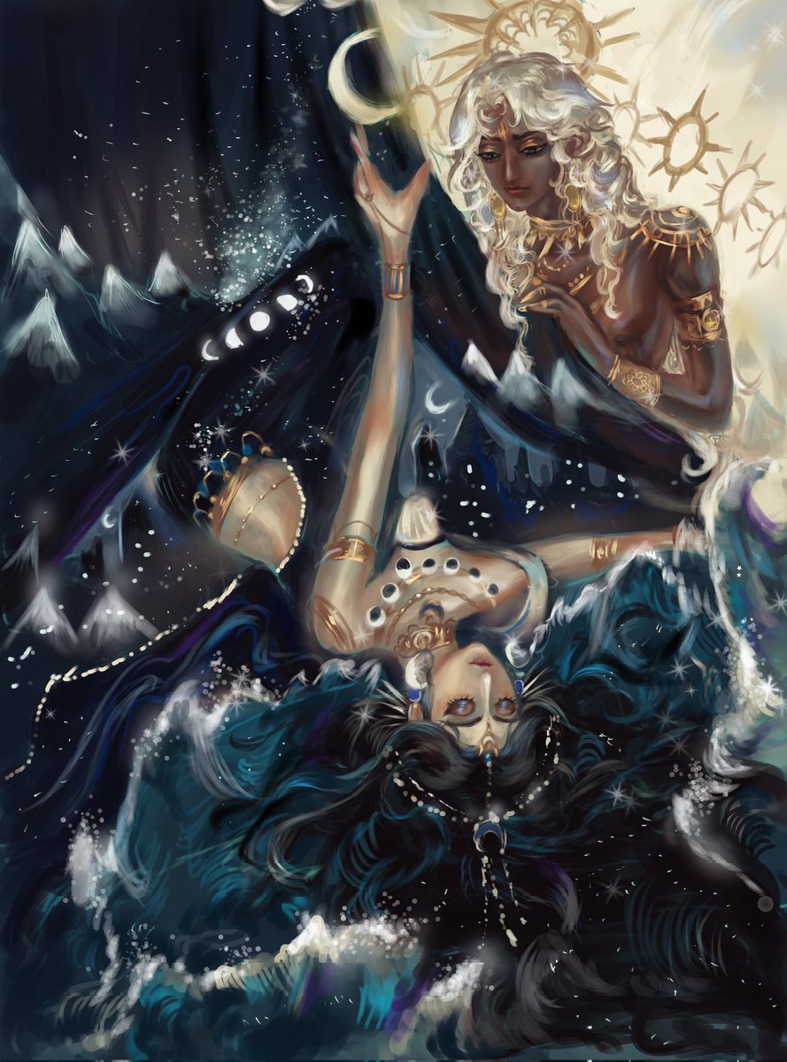 Night's broken slumber #oc #DayAndNight #sunandmoon