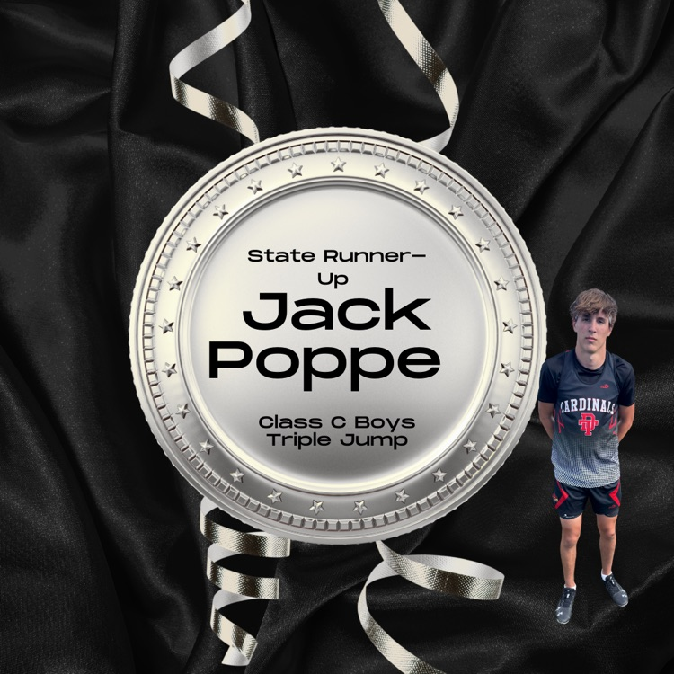 DTCardinals's tweet photo. Congratulation to Junior Jack Poppe on his RUNNER-UP performance in boys triple jump at the NSAA state meet! Congratulations to Taylon Bennett for also qualifying for finals!
#BirdsFlyingHigh
#TheCardinalWay https://t.co/riqWBOhzqP