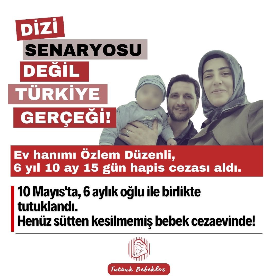 Hiçbir suç, bir bebeğe ceza olarak dönemez.
Devletin ceza hukukunda bebek diye bir sanık yok.
Ama siz, o bebeğe cezaevini reva gördünüz. <a href="/yilmaztunc/">Yılmaz TUNÇ</a> <a href="/adalet_bakanlik/">T.C. Adalet Bakanlığı</a> 

6AylıkEfe VeAnnesineTahliye