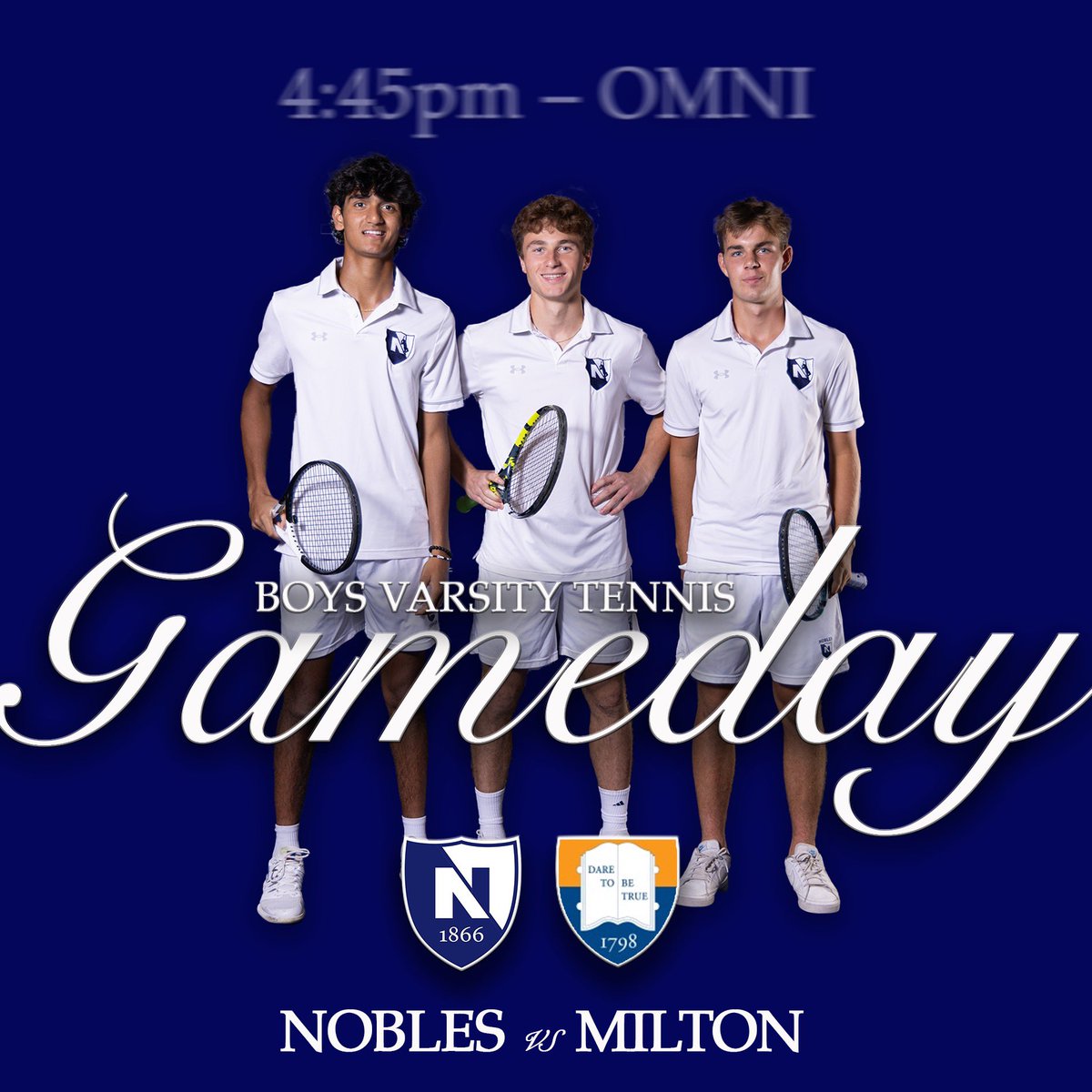 Location Update ‼️
GV Tennis is at Milton Indoor Courts 
BV Tennis is at Nobles Indoor Omni Courts #LetsGoDawgs