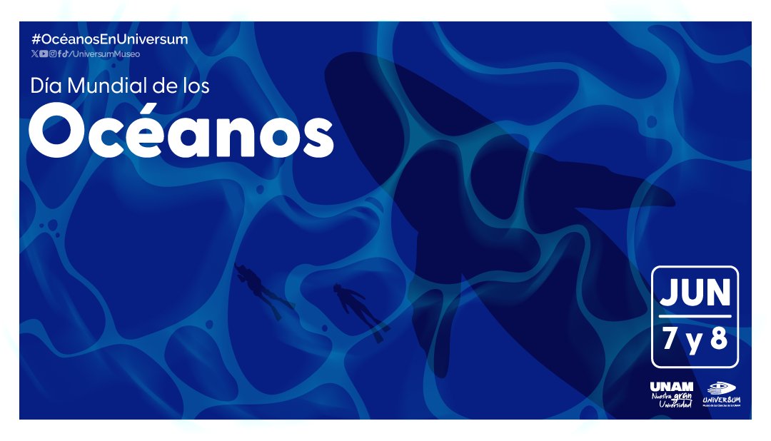 Universum Museo (@universummuseo) on Twitter photo 🌊Los océanos guardan historias increíbles: desde las más asombrosas leyendas hasta especies que asombran a la ciencia🐠
¡Este 7 y 8 de junio ven a #Universum y déjate llevar por sus secretos!
bit.ly/3SNKsA9
<a href="/fciencias/">Facultad de Ciencias UNAM</a> <a href="/FCEMexico/">Fondo de Cultura Económica</a> <a href="/dataMares/">dataMares</a> <a href="/DGDCUNAM/">Divulgación de la Ciencia, UNAM</a> <a href="/UNAM_MX/">UNAM</a> 🌊Los océanos guardan historias increíbles: desde las más asombrosas leyendas hasta especies que asombran a la ciencia🐠
¡Este 7 y 8 de junio ven a #Universum y déjate llevar por sus secretos!
bit.ly/3SNKsA9
<a href="/fciencias/">Facultad de Ciencias UNAM</a> <a href="/FCEMexico/">Fondo de Cultura Económica</a> <a href="/dataMares/">dataMares</a> <a href="/DGDCUNAM/">Divulgación de la Ciencia, UNAM</a> <a href="/UNAM_MX/">UNAM</a>