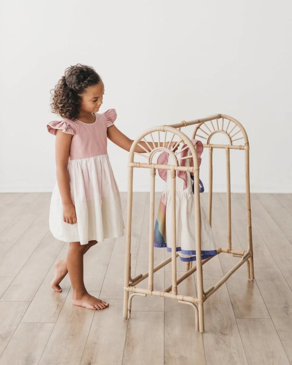 HiBubbeleh's tweet photo. The Sunshine Clothing Rack makes outfit planning (for her and her favorite doll) so much fun! From school looks to make-believe moments, it keeps everything organized and looking adorable. 👗✨

Shop: https://t.co/knYj1InVLJ https://t.co/RuuT0UWD7o