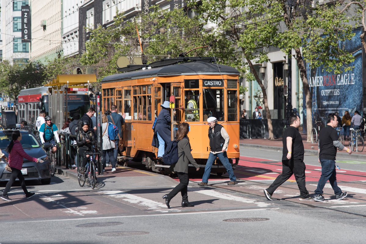 SFMTA (@sfmta_muni) on Twitter photo Muni Summer Vintage Streetcar Service starts today! 🥳
Extra service on the F Line with your cameos from your favorite cars like the Boat Tram, Melbourne, Milan & more now thru Oct. 13.
Check out streetcar.live from <a href="/sfmsr/">Market Street Railway</a> to see who's out & about! See you on board! Muni Summer Vintage Streetcar Service starts today! 🥳
Extra service on the F Line with your cameos from your favorite cars like the Boat Tram, Melbourne, Milan & more now thru Oct. 13.
Check out streetcar.live from <a href="/sfmsr/">Market Street Railway</a> to see who's out & about! See you on board!