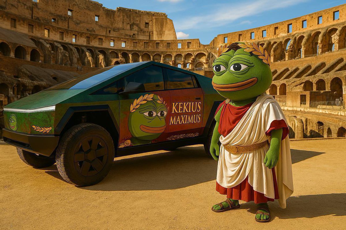 BlessedCryptic's tweet photo. @elonmusk Would love to see a branded Kekius Maximus cybertruck 🙏 https://t.co/YBQlqiyJwh