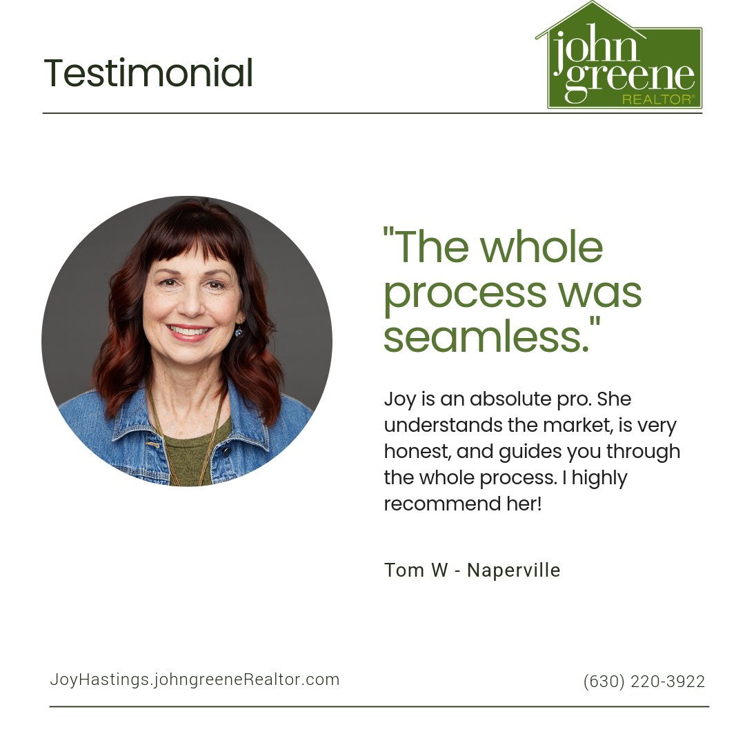 joyhastingsjgR's tweet image. Testimonial Thursday!  Thankful to help my clients sell their home. Ready for a change or need real estate advice? I am here to help you. #clients4life #here2helpu #seller #naperville #whiteeagle
