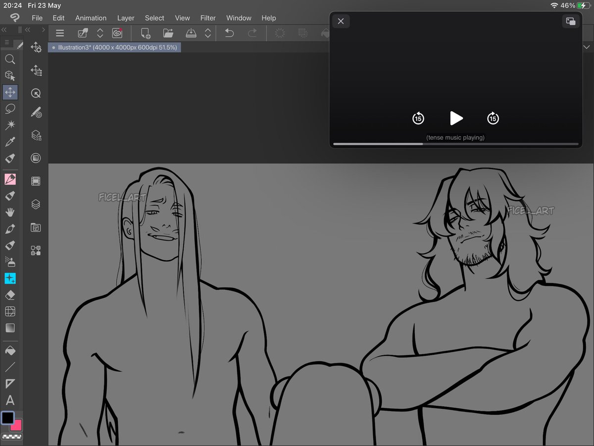 Complete the lyrics:
Two bad bitches…(WIP comm)
