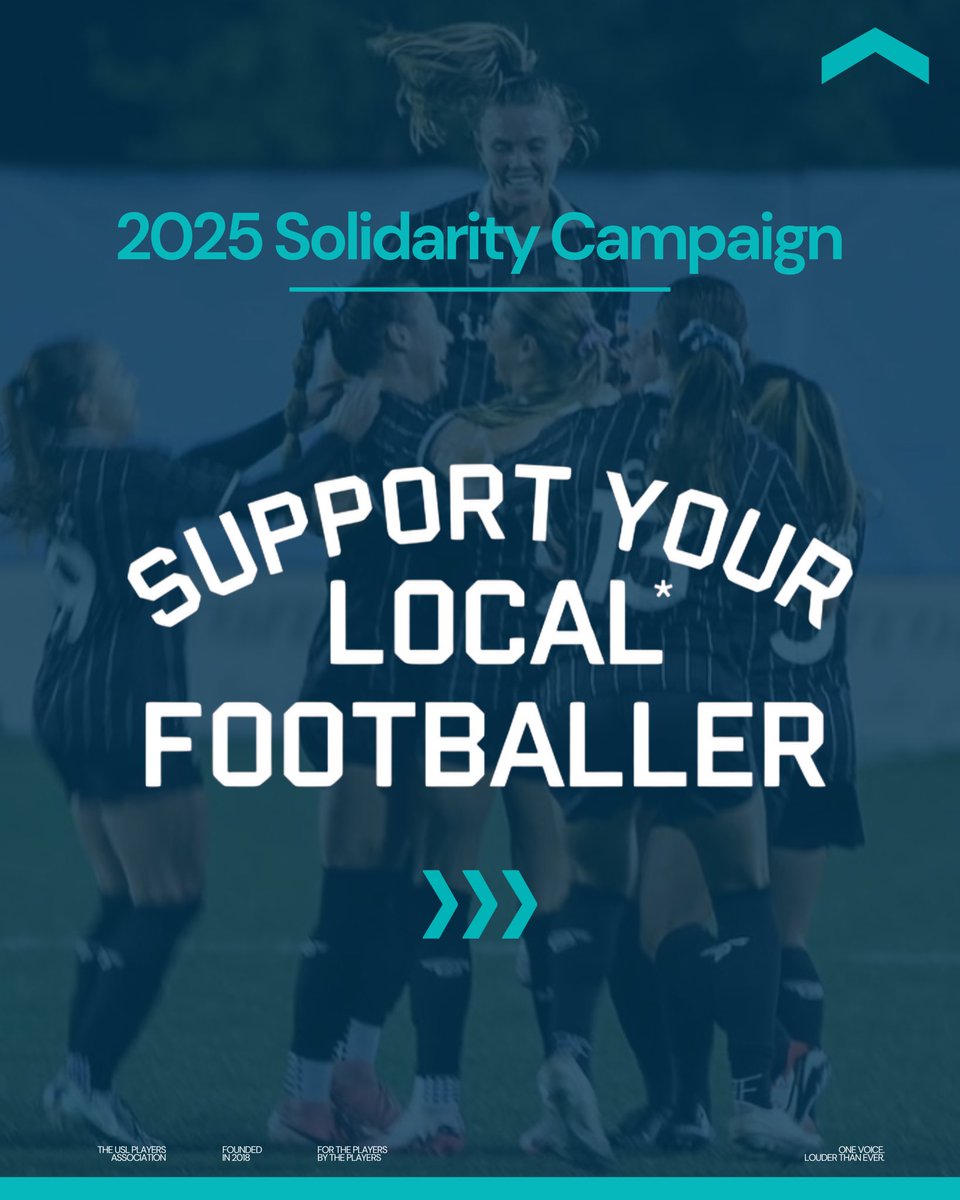 USLPlayers's tweet image. We’re excited kick-off our 2025 Solidarity Campaign this weekend! Over the next several days, we’ll be highlighting players across the USL as they sport their ‘Support Your Local Footballer’ shirts and demonstrate the power of uniting for one common message.