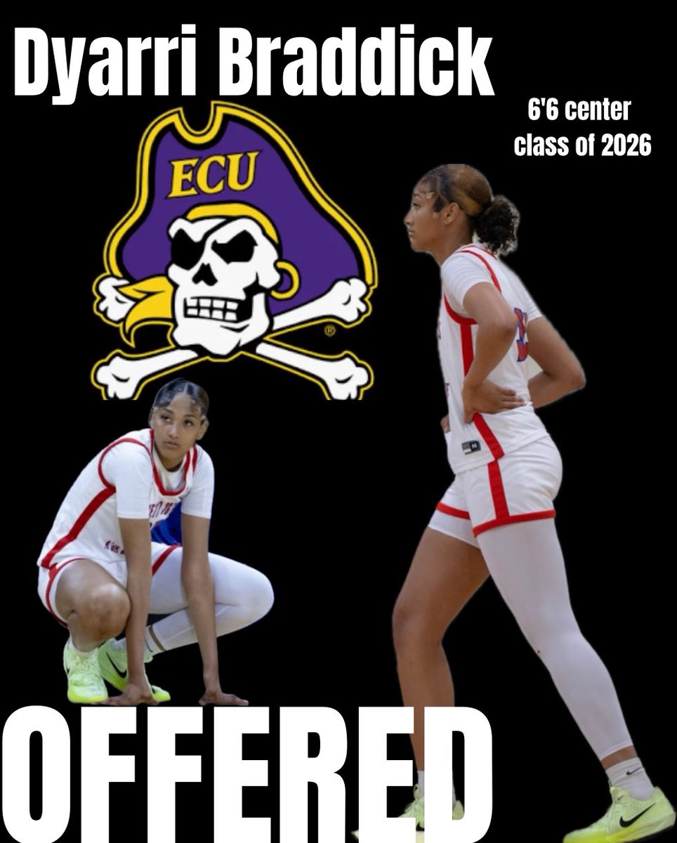 Dyarri Braddick (@dyarri_hoops) on Twitter photo Thankful to receive an offer from ECU WBB!! <a href="/ECUWBB/">East Carolina Women’s Basketball</a> <a href="/palmetto76erawe/">Palmetto 76ers/Aja Wilson Elite</a> <a href="/JeromeFleetwood/">jerome dickerson</a> Thankful to receive an offer from ECU WBB!! <a href="/ECUWBB/">East Carolina Women’s Basketball</a> <a href="/palmetto76erawe/">Palmetto 76ers/Aja Wilson Elite</a> <a href="/JeromeFleetwood/">jerome dickerson</a>