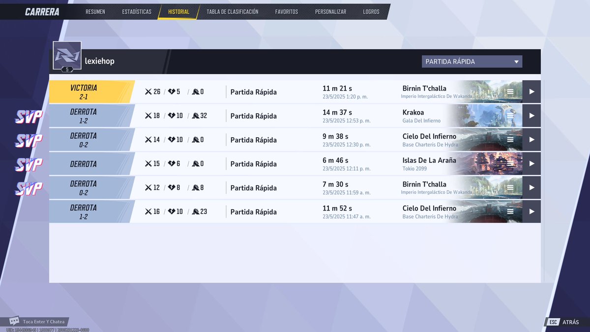Me estaba creyendo la teoría de que la loserq existe de Pablo porque mis primeras 5 partidas las perdí😔