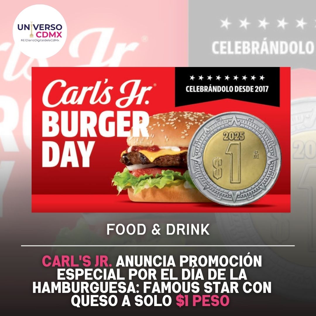 ¡Corre 🚀 la voz 📣! Carl's Jr. se "vuelve loco" este 28 de mayo por el Día 🍔 de la Hamburguesa.
Entérate de todo antes de ir: tinyurl.com/kthz5dmn
<a href="/CarlsJrMx/">@CarlsJrMx</a>