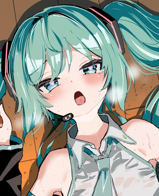 あついぃ……