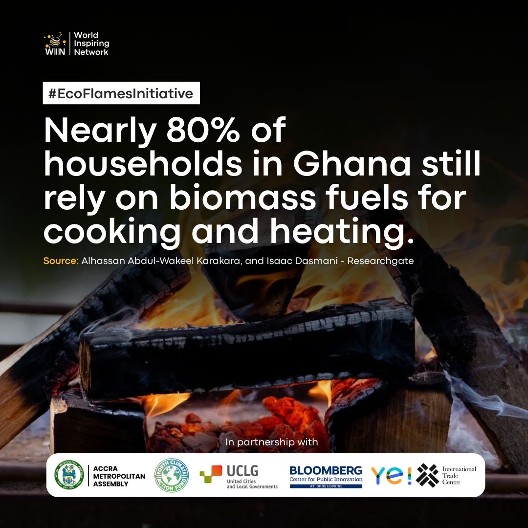 worldINetwork's tweet photo. 80% of Ghanaian homes use biomass fuels like wood and charcoal causing deforestation, air pollution, and health risks.
Change is coming.
#WorldInspiringNetwork #EcoFlamesInitiative #BloomberPhilanthropies #AccraMetropolitanAssembly #YeCommunity #InternationalTradeCentre https://t.co/9O3KkgZJJo