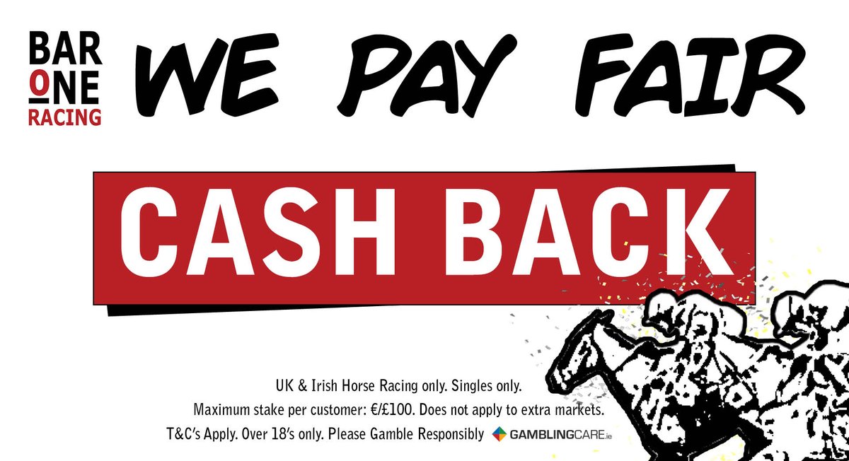 BAR1Betting's tweet photo. โก๏ธCASH REFUND โ๏ธ
We are refunding losing single stakes (max โฌ/ยฃ100) placed on KEATS HOUSE (7/1) in the Pontefract 7.17pm
Why? Because he got left at the start.
At https://t.co/vkR2hTiy2h we believe that you should #playfair & #payfair
**This applies across all platforms. https://t.co/js7WLE1OCM