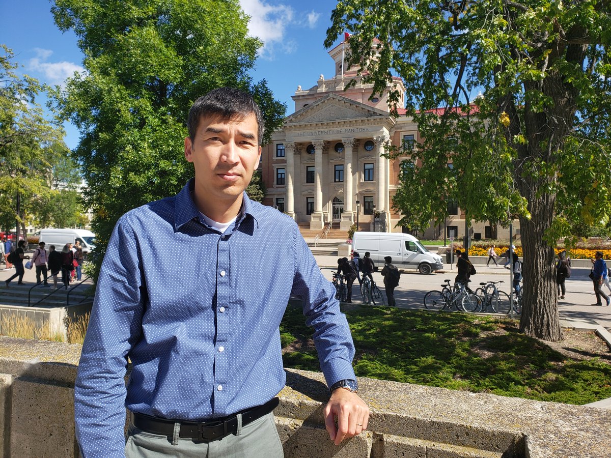 Congratulations to Chyngyz Erkinbaev, recipient of the Terry G. Falconer Memorial Rh Institute Foundation Emerging Researcher Award in Applied Sciences. He’s transforming food processing with smart sensing tech to boost quality &amp; safety from farm to fork.
news.umanitoba.ca/meet-chyngyz-e…
