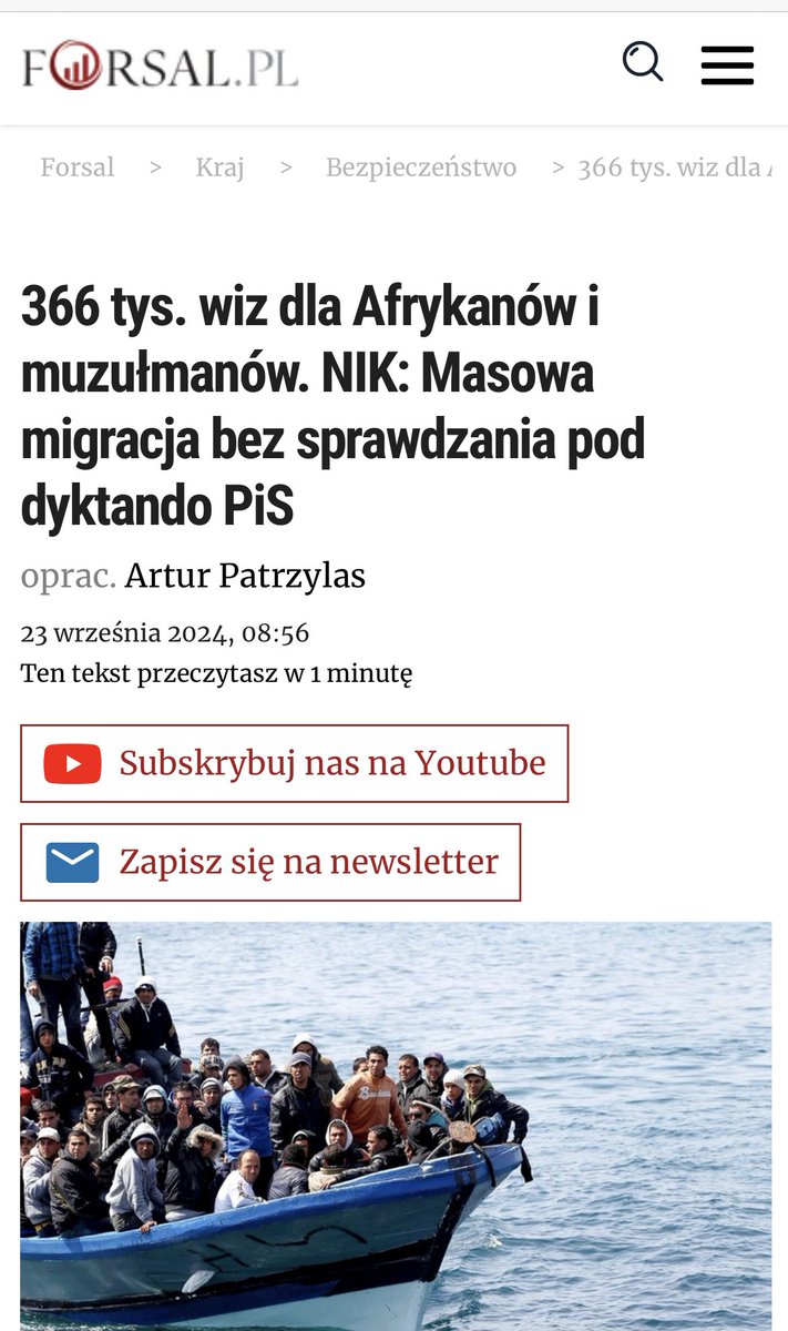 MichalSzczerba's tweet photo. Kłamstwo Nawrockiego! 

366 tys. wiz dla Afryki i muzułmanów. NIK: Masowa migracja bez sprawdzania pod dyktando PiS

#WygraCałaPolska https://t.co/Ohu4zvizKY