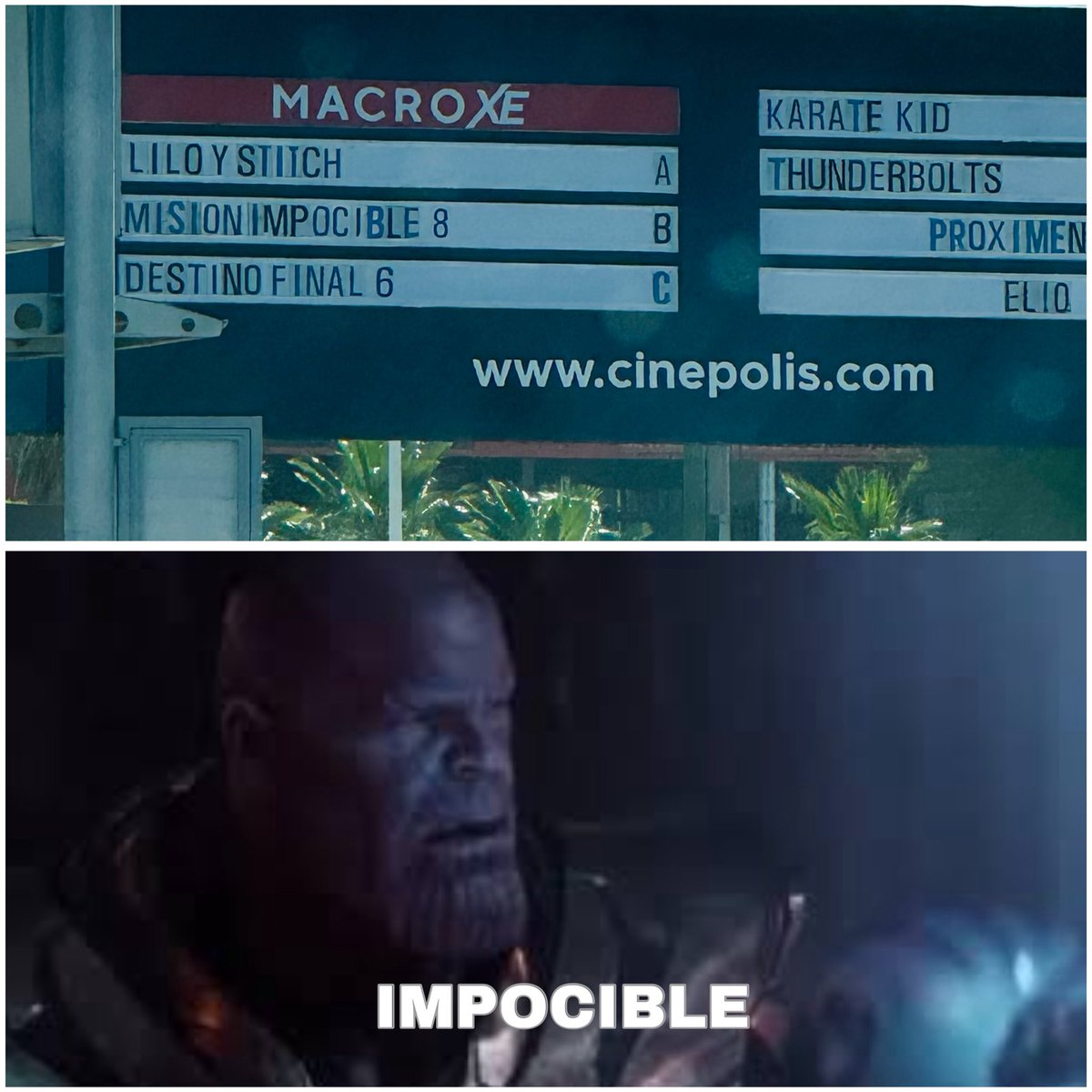 nin2k9's tweet photo. Mientras tanto en el @Cinepolis de mi rancho #MisionImposible #cinepolis https://t.co/nqE1mPtCpt