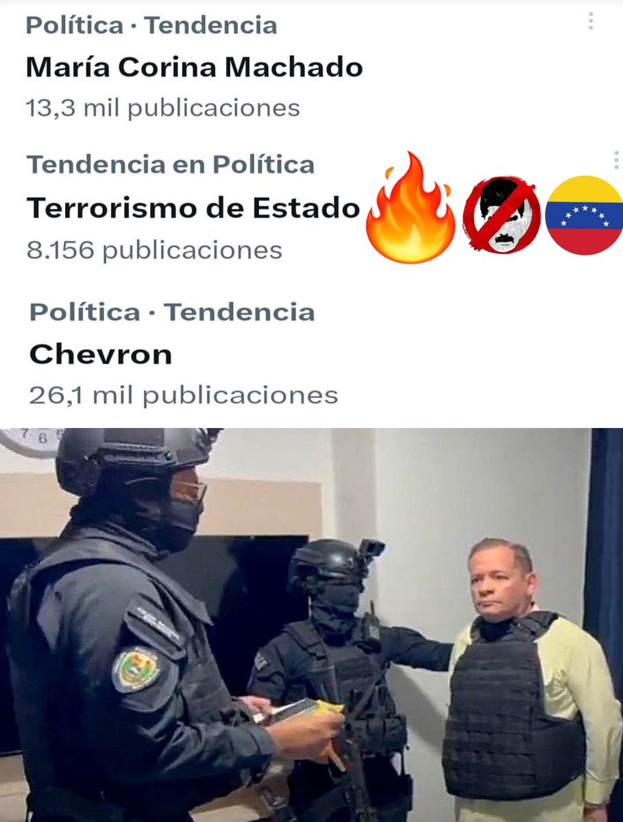Carlosluisd1's tweet photo. TERRORISMO DE ESTADO YA ES TENDENCIA NACIONAL...

VAMOS.. Que el Mundo sepa lo que pasa en Vzla..

#TerrorismoDeEstado 
#VzlaBajoTerrorismoChavista https://t.co/9fAaWBtcLe
