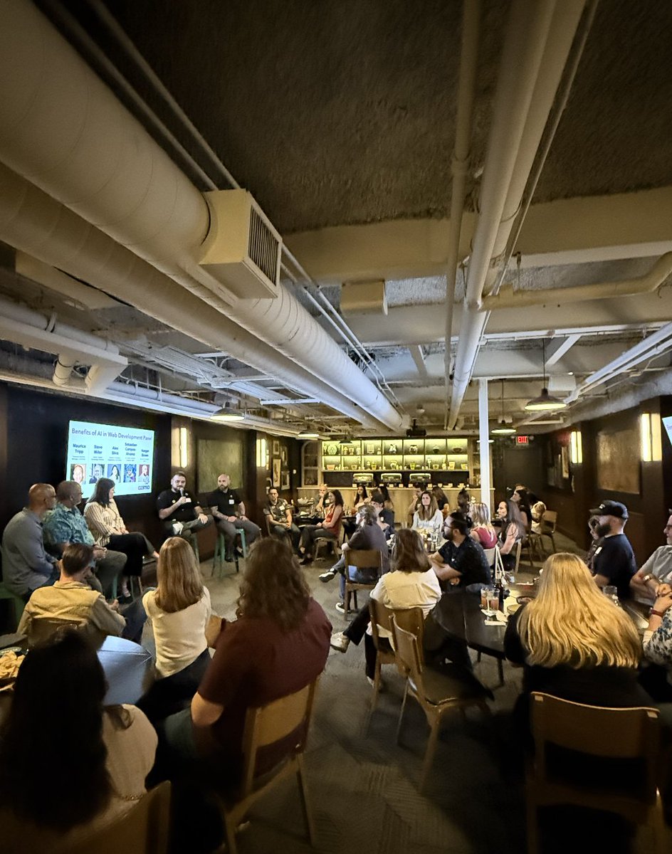 JoinAZIMA's tweet image. Huge thanks to everyone who came out to Blanco for our AI in Web Development Panel this week—it was a fantastic night of insight and connection!