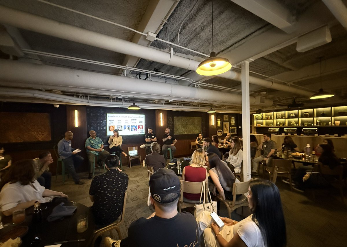 JoinAZIMA's tweet image. Huge thanks to everyone who came out to Blanco for our AI in Web Development Panel this week—it was a fantastic night of insight and connection!