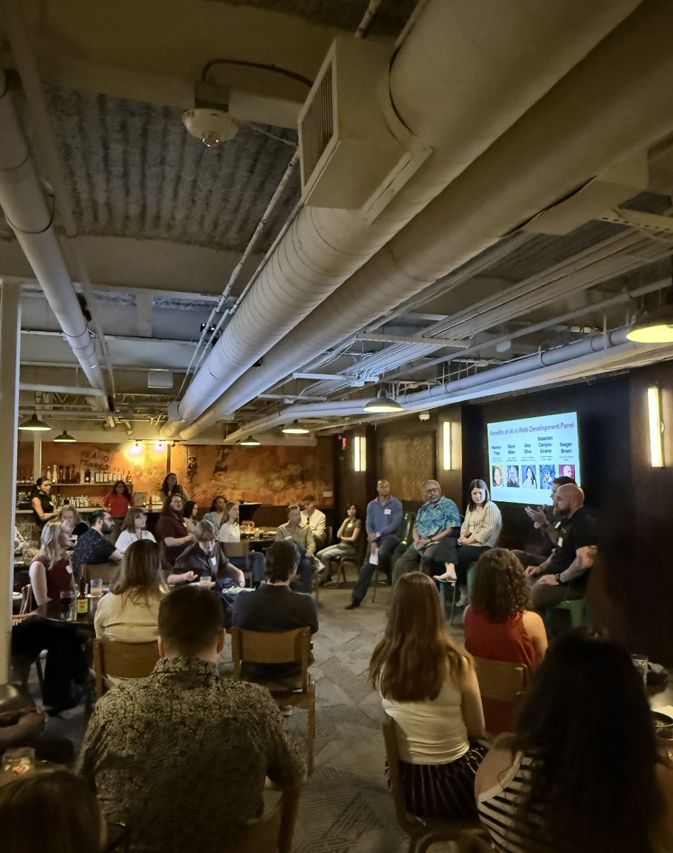 JoinAZIMA's tweet image. Huge thanks to everyone who came out to Blanco for our AI in Web Development Panel this week—it was a fantastic night of insight and connection!