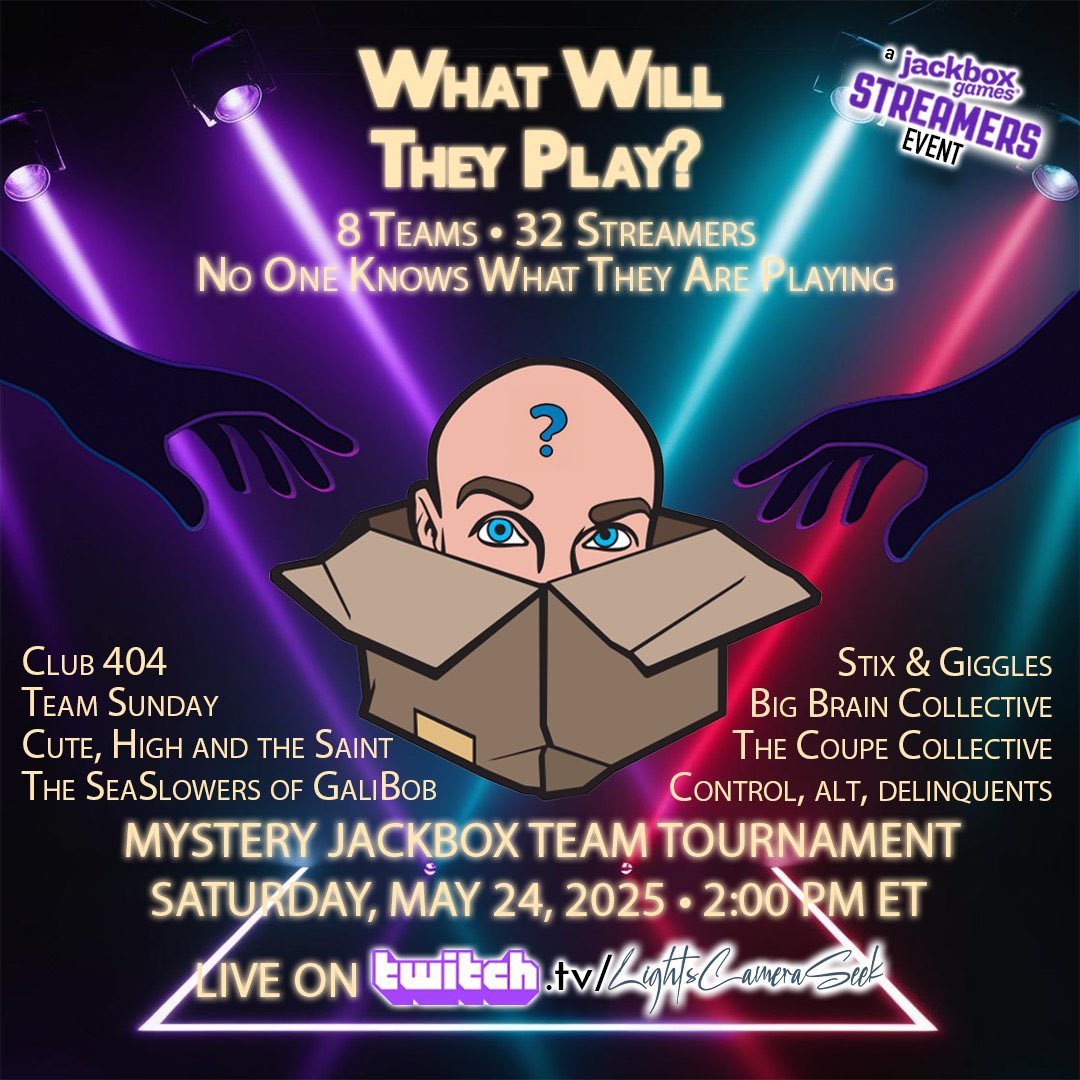 King Des (@kingdarkmind) on Twitter photo This Saturday at 2pm EST join me and the rest of of my BBC(BIG BRAIN COLLECTIVE) members <a href="/mackofallgames/">Mack Of All Games</a> <a href="/XoMzAngel/">☁️THE Cloud Gawdess☁️</a> and <a href="/BrooklynKay1216/">Princess Kayla</a> was we battle to be the supreme stream team in Jackbox hosted by <a href="/LightsCamSeek/">Seek 🔜 TwitchCon</a> This Saturday at 2pm EST join me and the rest of of my BBC(BIG BRAIN COLLECTIVE) members <a href="/mackofallgames/">Mack Of All Games</a> <a href="/XoMzAngel/">☁️THE Cloud Gawdess☁️</a> and <a href="/BrooklynKay1216/">Princess Kayla</a> was we battle to be the supreme stream team in Jackbox hosted by <a href="/LightsCamSeek/">Seek 🔜 TwitchCon</a>