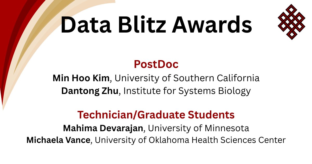 americanaging's tweet image. 👏 Big congrats to our 2025 Data Blitz Award winners!
🏅 PostDocs: Min Hoo Kim (@USC ), Dantong Zhu (@isbsci)
🏅 Techs/Grad Students: Mahima Devarajan (@UMNews), Michaela Vance (@UofOklahoma)
Incredible science from rising stars!
#AGEAnnualMeeting2025 #AgingResearch #DataBlitz