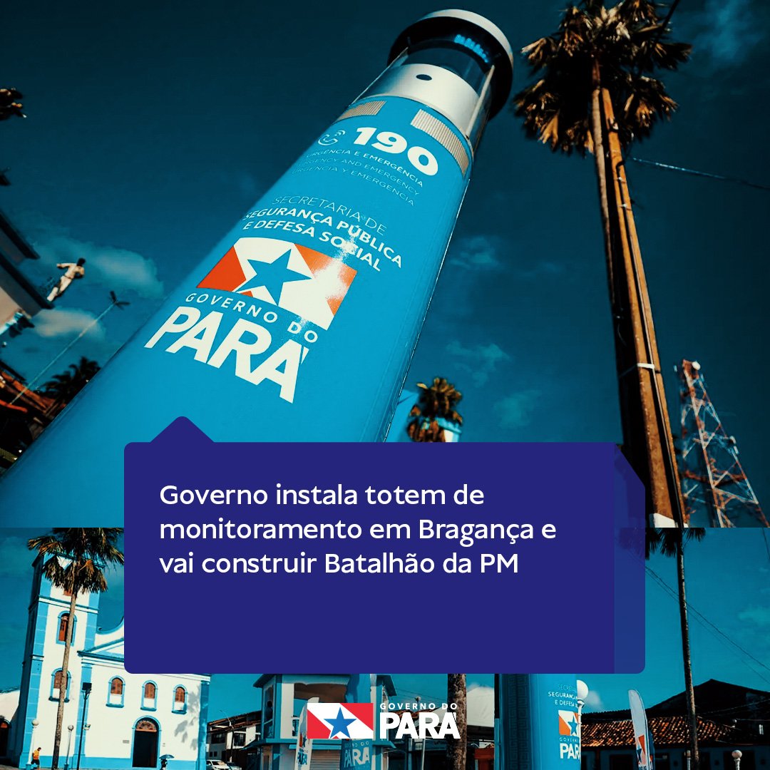Para fortalecer as ações de segurança pública em Bragança, nordeste paraense, o Governo do Pará, por meio da Segup, entregou na manhã desta sexta-feira, 23, um totem de segurança pública. O equipamento está instalado em um ponto estratégico, na orla do município, garantindo uma