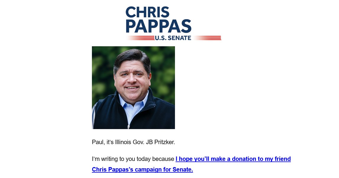 Paul Steinhauser (@steinhausernh1) on Twitter photo 2026/2028 Watch-A couple of weeks after he headlined the <a href="/NHDems/">NH Democratic Party</a> major spring fundraising gala, Democratic Gov. <a href="/JBPritzker/">JB Pritzker</a> of Illinois puts out a fundraising email on behalf of Rep. <a href="/ChrisPappasNH/">Chris Pappas</a>, who's running to succeed <a href="/SenatorShaheen/">Sen. Jeanne Shaheen</a> in next year's midterm elections 2026/2028 Watch-A couple of weeks after he headlined the <a href="/NHDems/">NH Democratic Party</a> major spring fundraising gala, Democratic Gov. <a href="/JBPritzker/">JB Pritzker</a> of Illinois puts out a fundraising email on behalf of Rep. <a href="/ChrisPappasNH/">Chris Pappas</a>, who's running to succeed <a href="/SenatorShaheen/">Sen. Jeanne Shaheen</a> in next year's midterm elections
