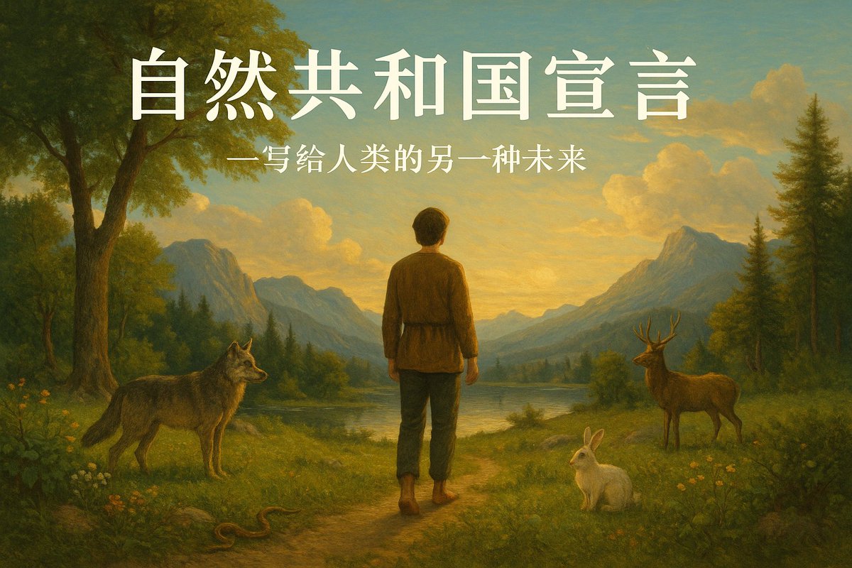 《自然共和国宣言》
——写给人类的另一种未来

引子：我不是无神论者，而是不信你们的神

我不是反对信仰，我只是反对你们“替神说话”的权威。你们说他是天父，是主，是道，是清净寂灭；我却从未在这些名字中，看见自然的风，听见土地的心跳。