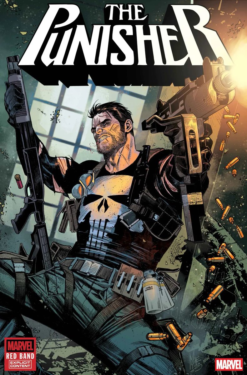 DiscussingFilm's tweet photo. Marvel Comics announces 'PUNISHER: RED BAND', a five-issue limited series from writer Benjamin Percy &amp; artist Julius Ohta launching this September. 

The book is released through Marvel's mature Red Band line and sees the return of a memoryless Frank Castle. https://t.co/X7ufphPb1M