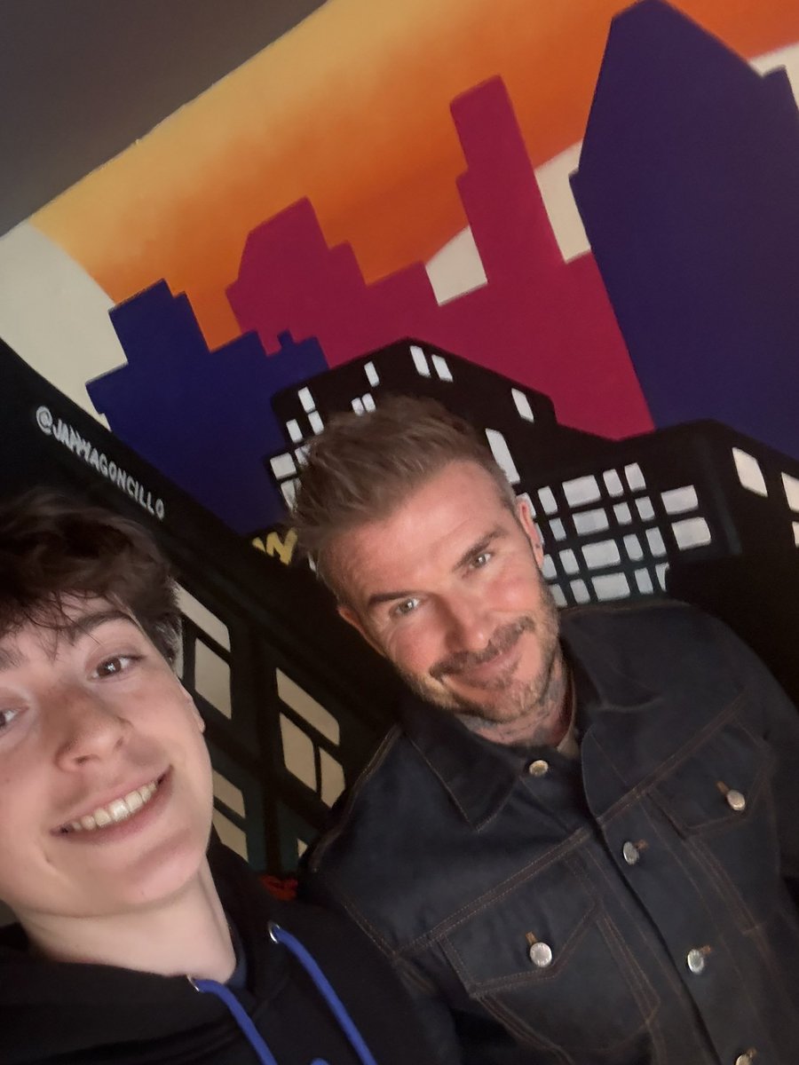 Casually running into David Beckham…