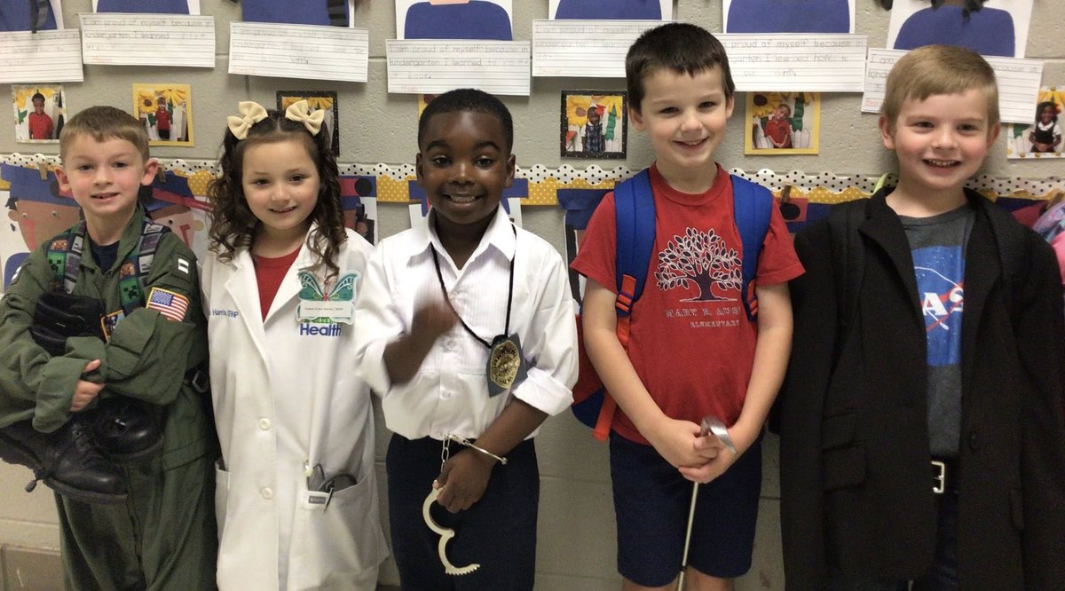 Kindergarten students at Mary B. Austin Elementary wrapped up the school year with a PBL Fashion Show! After studying the impact of community helpers, each child dressed as what they want to be when they grow up. #GrowingGREATNESS #LearningLeading