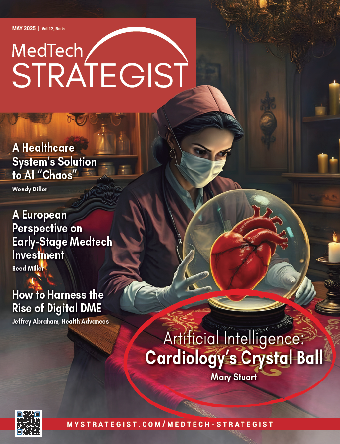 AccurKardia's tweet photo. Honored to feature in @MedTechStrat's  May ’25 cover, “AI: Cardiology’s Crystal Ball.” #AccurECG (FDA-cleared) + investigational: AK-AVS &amp; AK+ Guard show how ECG AI can detect arrhythmias, aortic stenosis &amp; hyperkalemia early. #DigitalHealth #ECGInnovation #Cardiology https://t.co/PAx6xrhApb