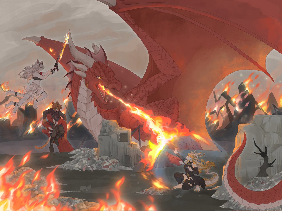 勇者小队大战恶龙（最后肯定是打赢了！）