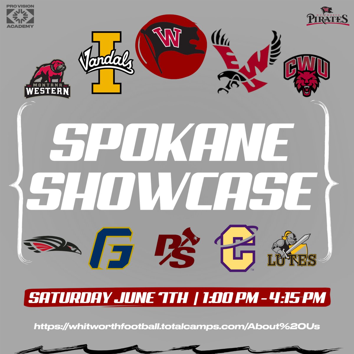 Spokane Showcase (@showcasespokane) on Twitter photo #SpokaneShowcase
<a href="/WhitworthFB/">Whitworth FB</a>
<a href="/Pro_Vision_Acad/">ProVisionAcademy</a>
Registration: whitworthfootball.totalcamps.com/shop/EVENT #SpokaneShowcase
<a href="/WhitworthFB/">Whitworth FB</a>
<a href="/Pro_Vision_Acad/">ProVisionAcademy</a>
Registration: whitworthfootball.totalcamps.com/shop/EVENT