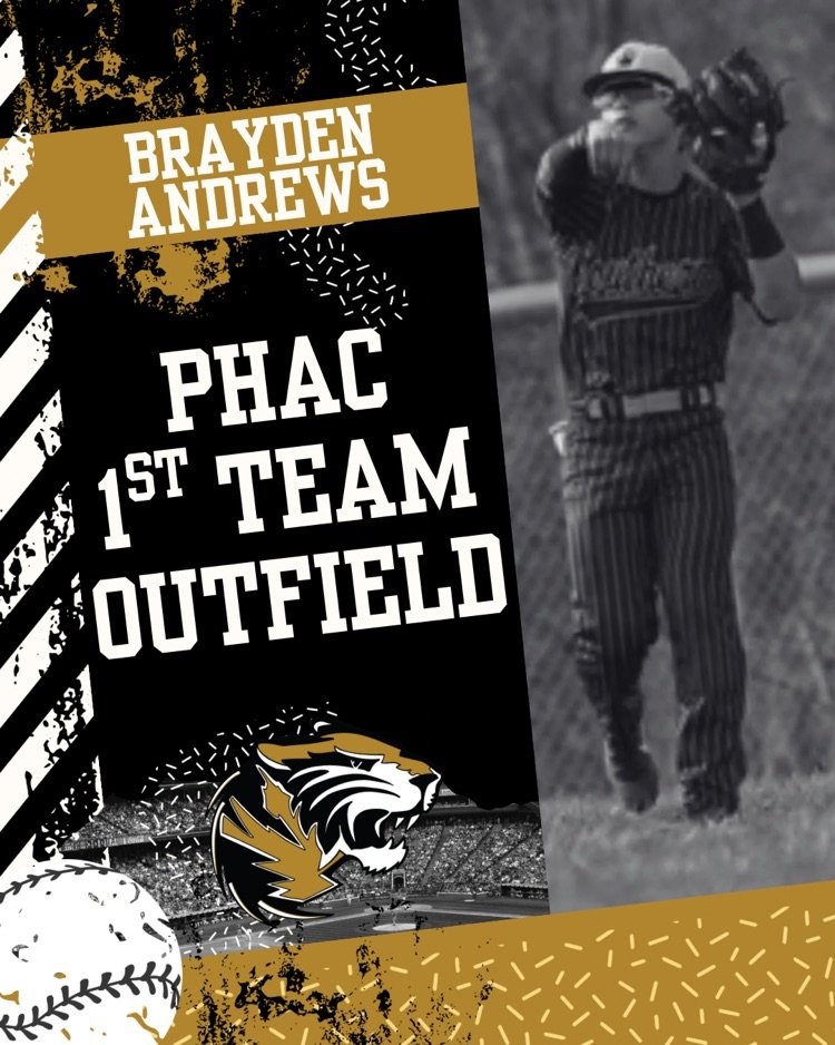 Congratulations Brayden Andrews on being selected to the PHAC 1st Team Outfield⚾️
