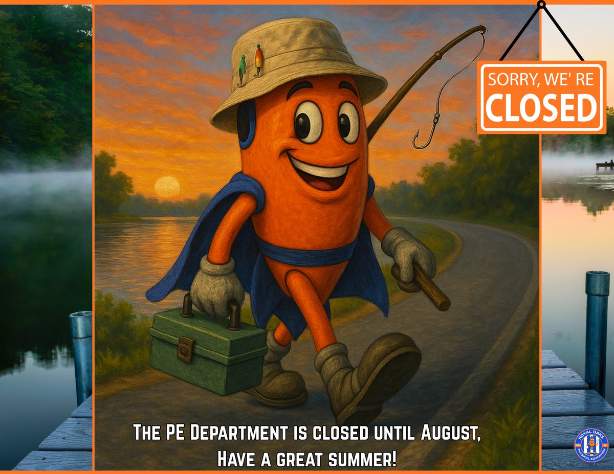 The PE Department is closed until August, have a great summer #ROSAPE 🚀🌞