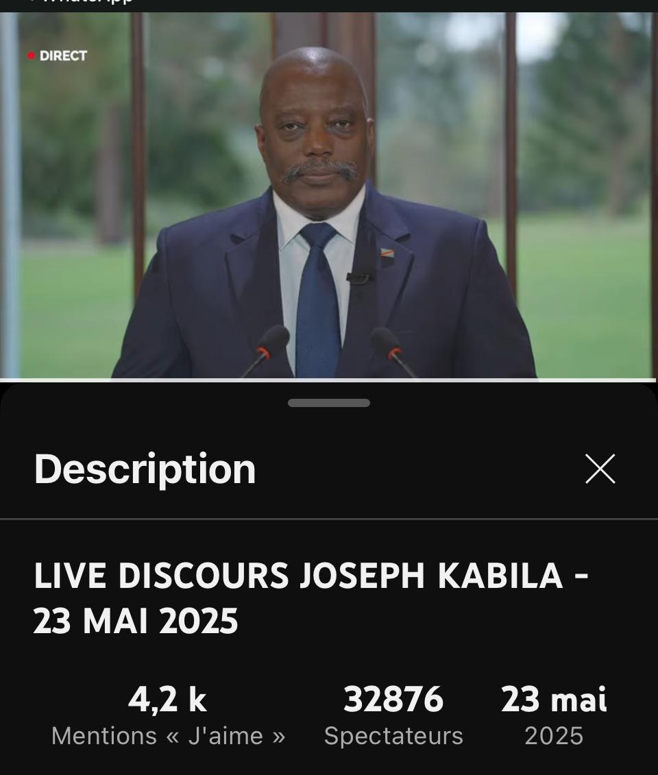 #RDC 
Le bilan de la gouvernance actuelle. 
30 ème minutes du discours.