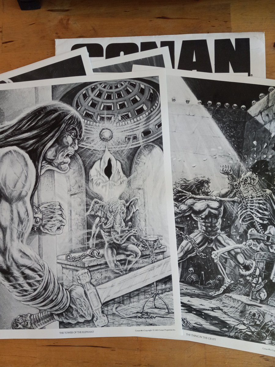 Lordoflek's tweet image. Snagged an awesome Conan portfolio from Billy Graham today. Hey @ComicsTitan @HeroicSignature @FredMalmberg remember when they used to sell portfolios in the back pages of Savage Sword? Should try that again with a new crop of artists...